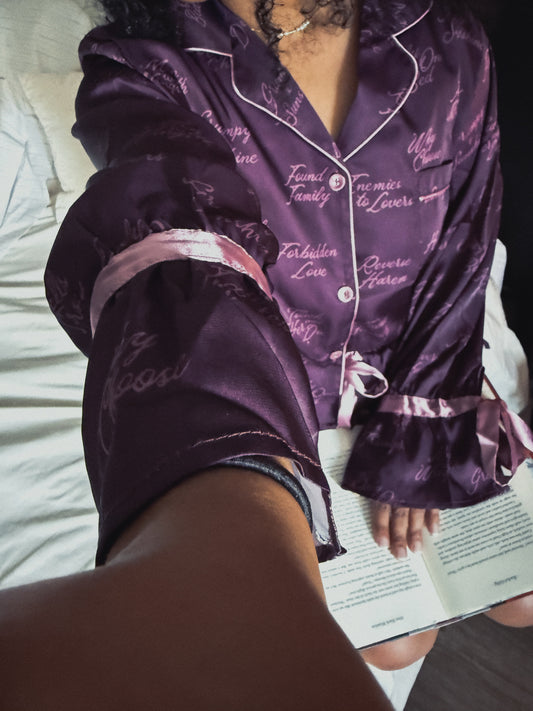 Whispered Words Satin Pajama Set