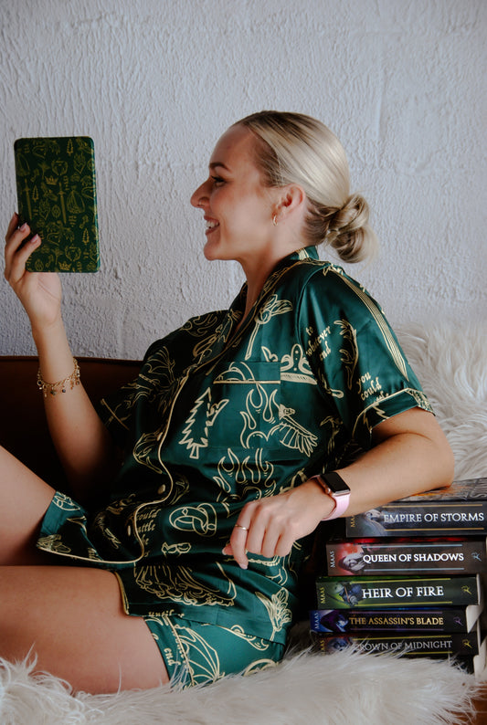 Queen of Terrasen Satin Shorts Pajama Set