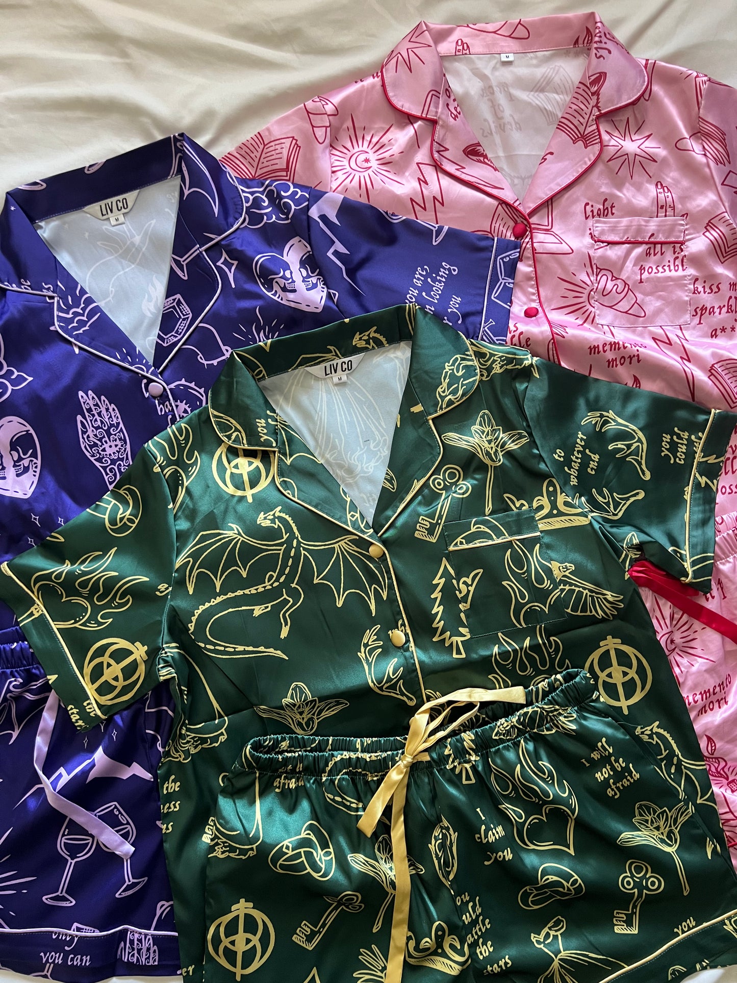 Queen of Terrasen Satin Shorts Pajama Set