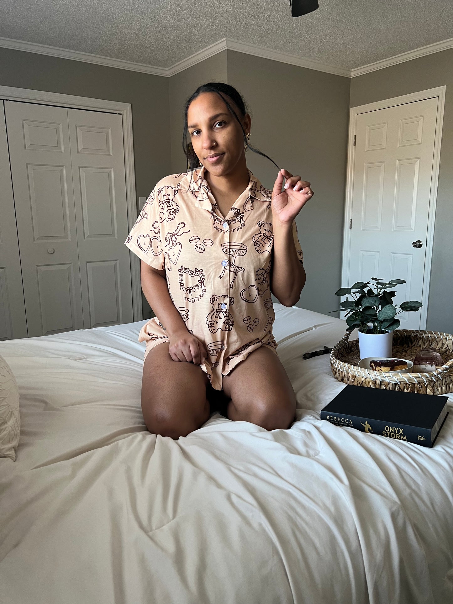 *PREORDER* Espresso Shorts Pajama Set in Blonde Roast