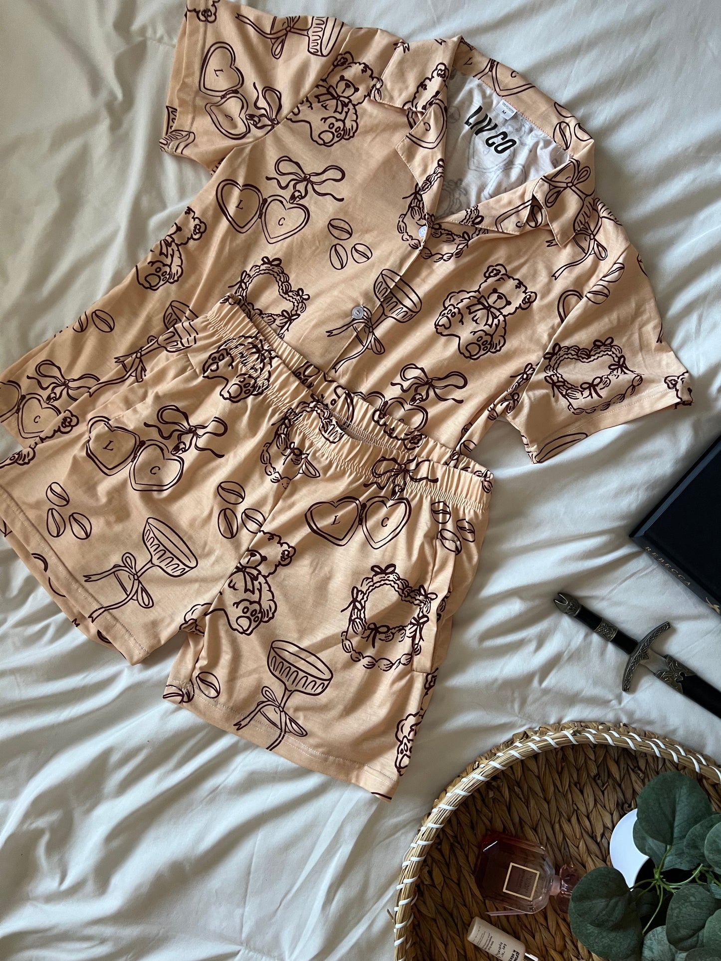 *PREORDER* Espresso Shorts Pajama Set in Blonde Roast