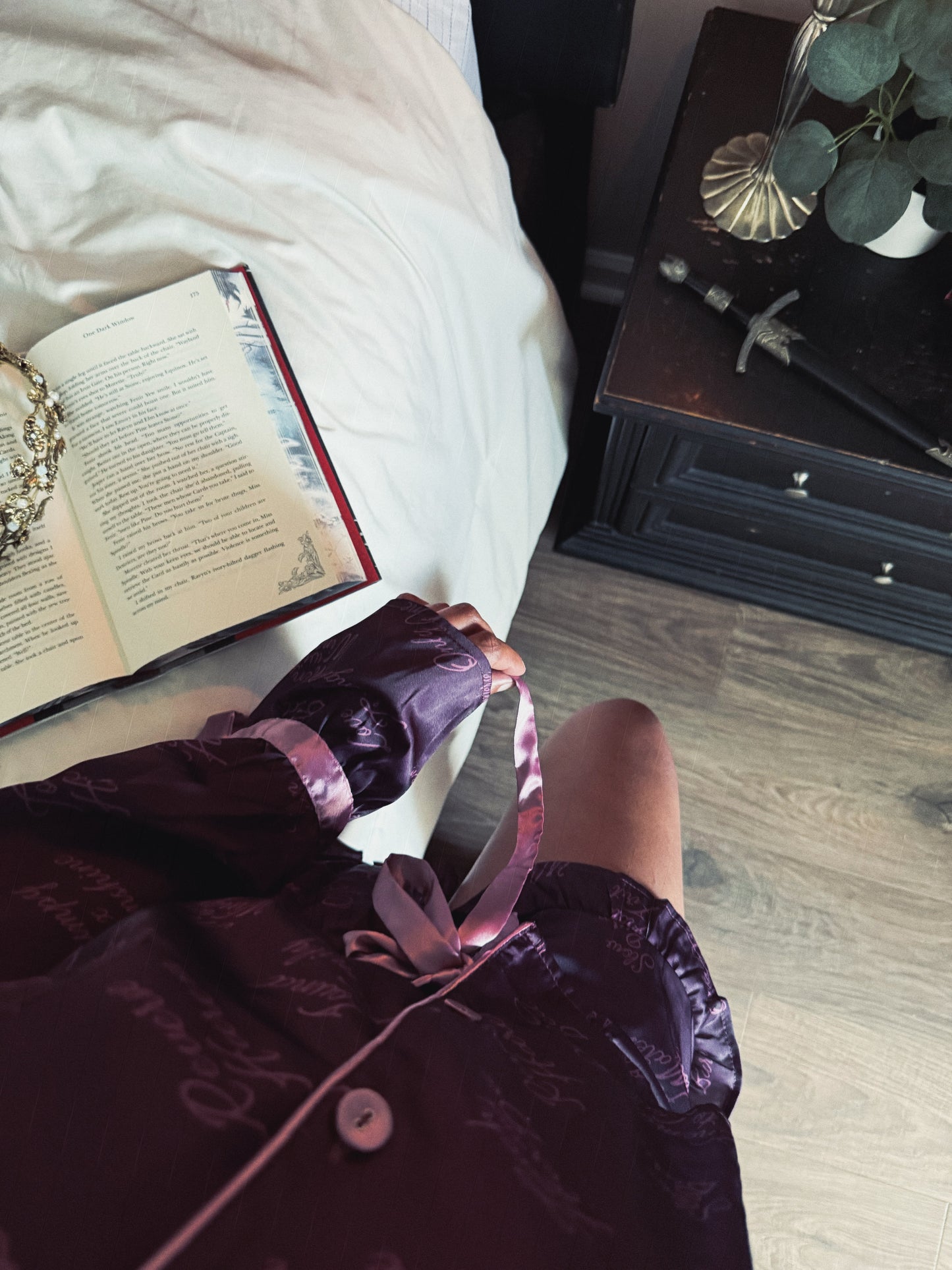 Whispered Words Satin Pajama Set