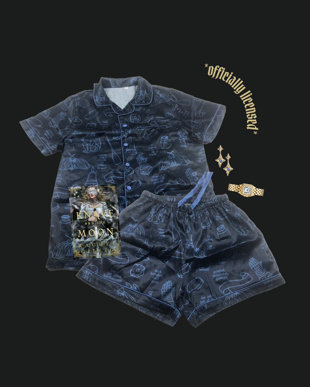Stonewater Kingdom Satin Shorts Pajama Set
