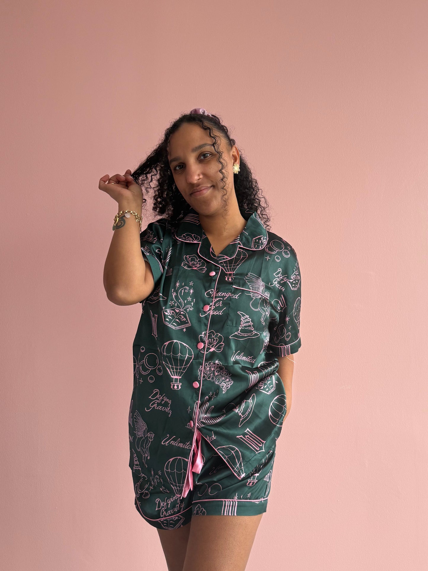 Unlimited Satin Shorts Pajama Set