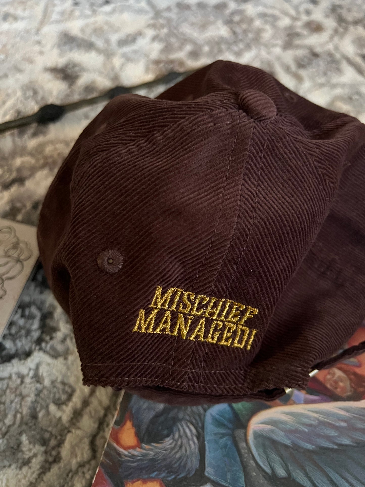 Mischief Managed Corduroy Dad Cap