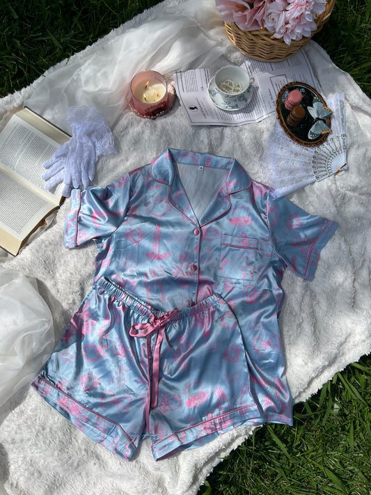 High Society Satin Shorts Pajama Set