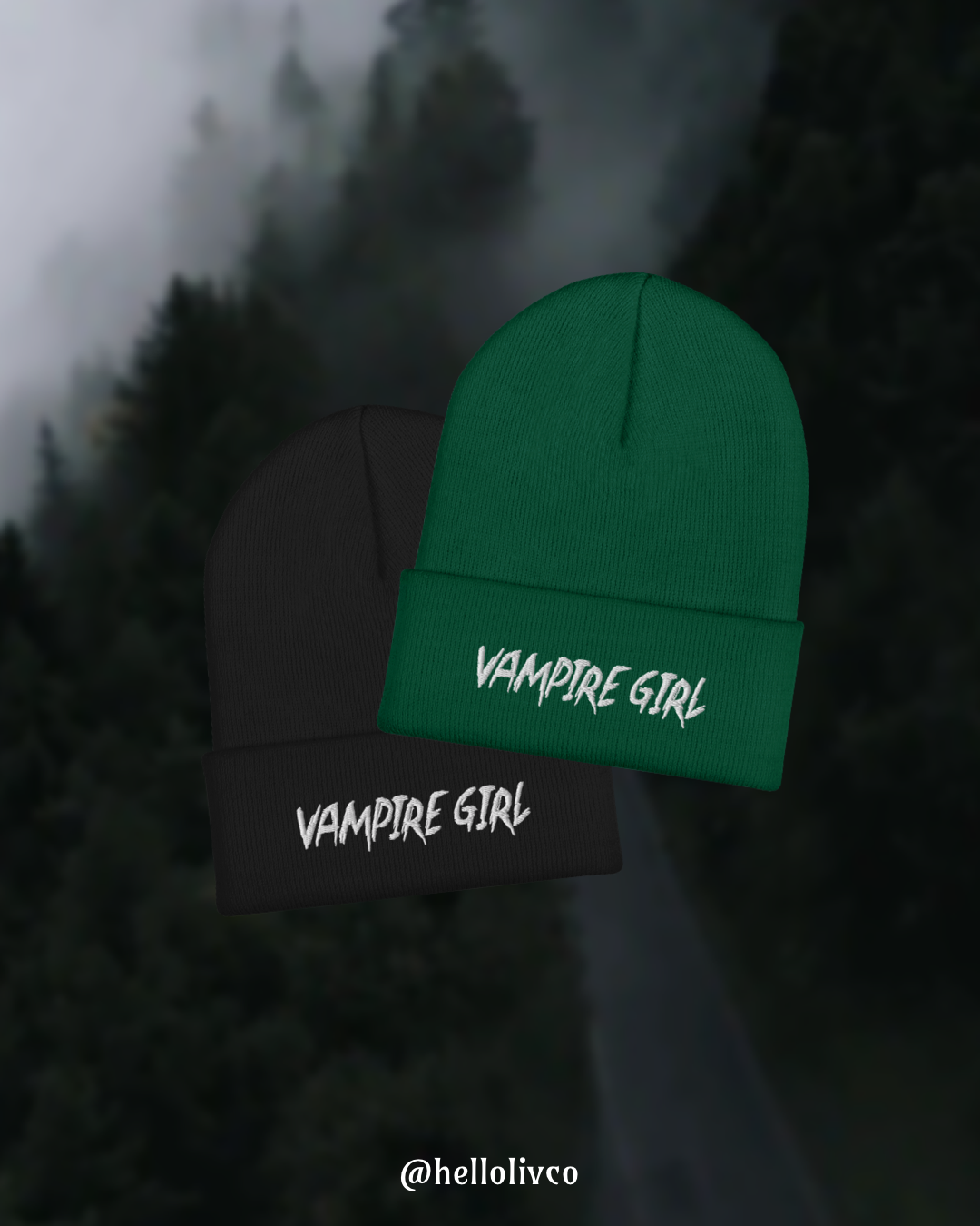 Vampire Girl Cuffed Beanie