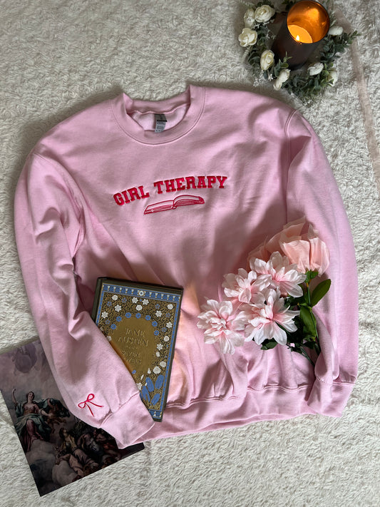 Girl Therapy Embroidered Crewneck