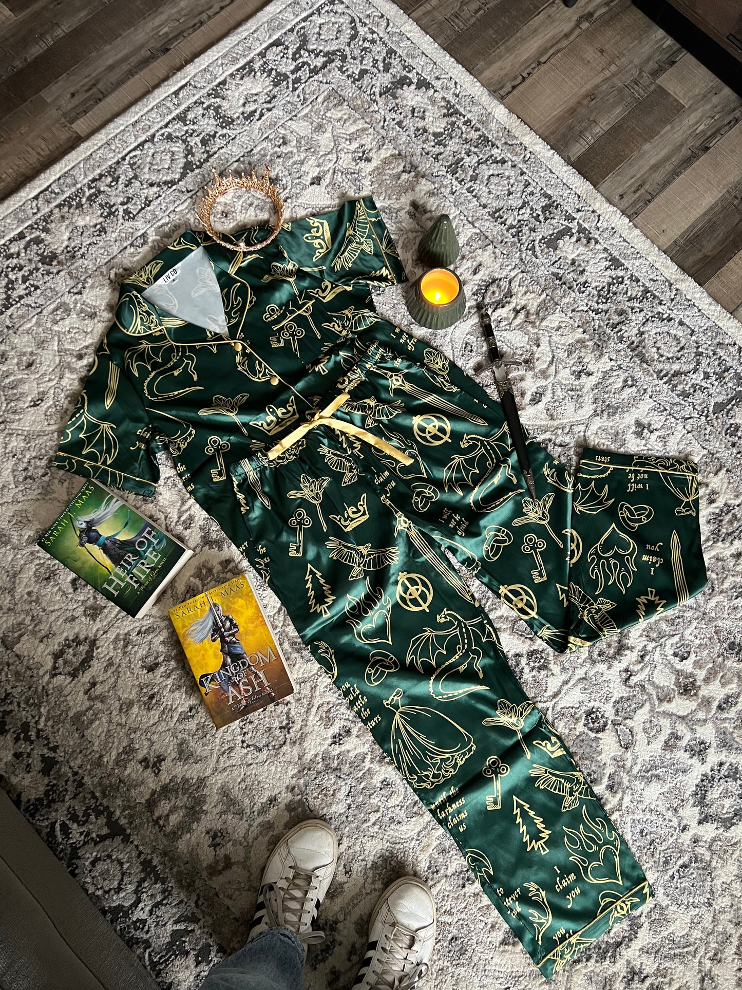 Queen of Terrasen Satin PANTS Pajama Set